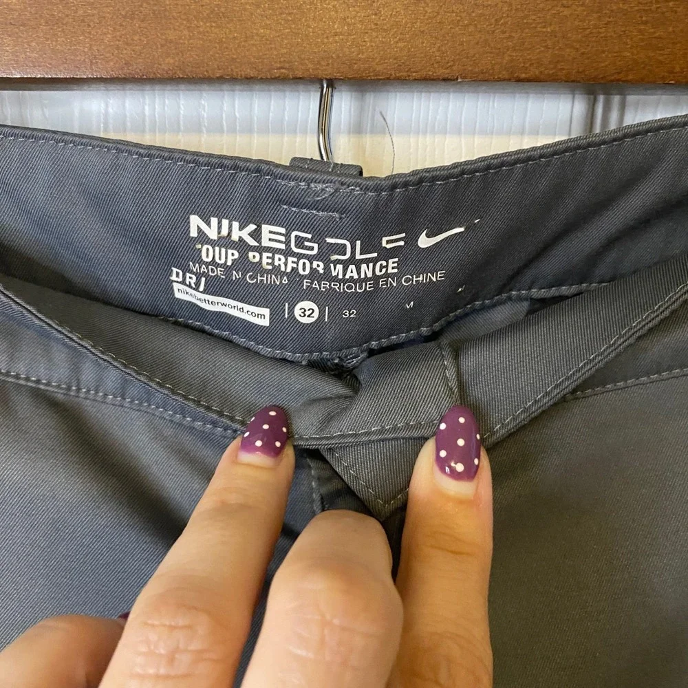 Nike Golf Tour‎ Performance Dri-FIT Shorts Mens 32 Gray Flat Front Athletic Golf
